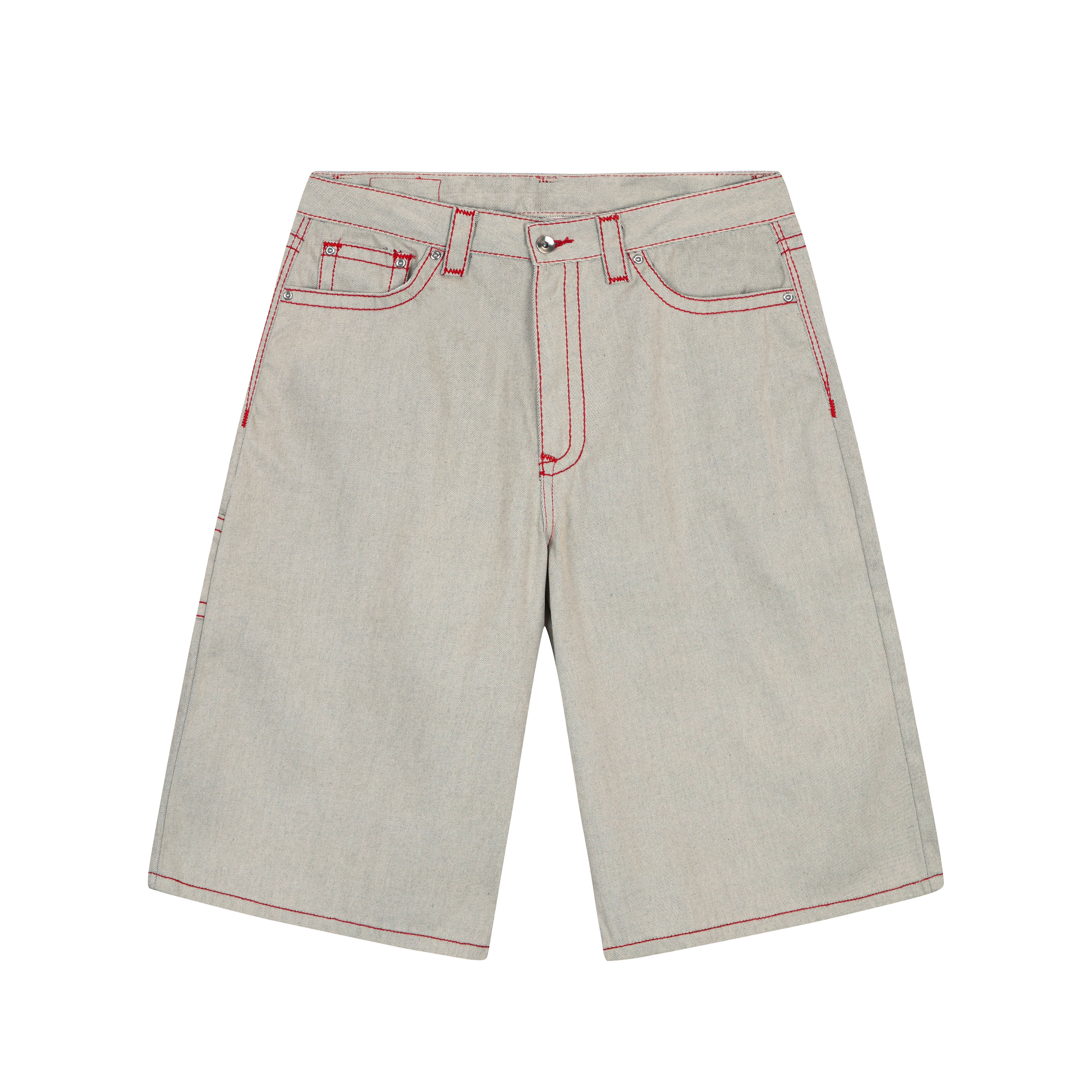 LUSIVE WORKSHOP 粗線星芒口袋七分短褲-米白