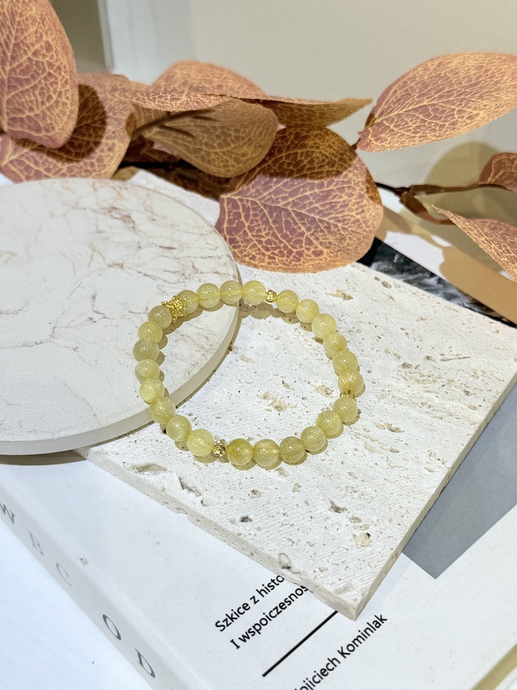 C076-金鈦晶手鍊6mm｜財富磁場・能量聚焦・權勢象徵