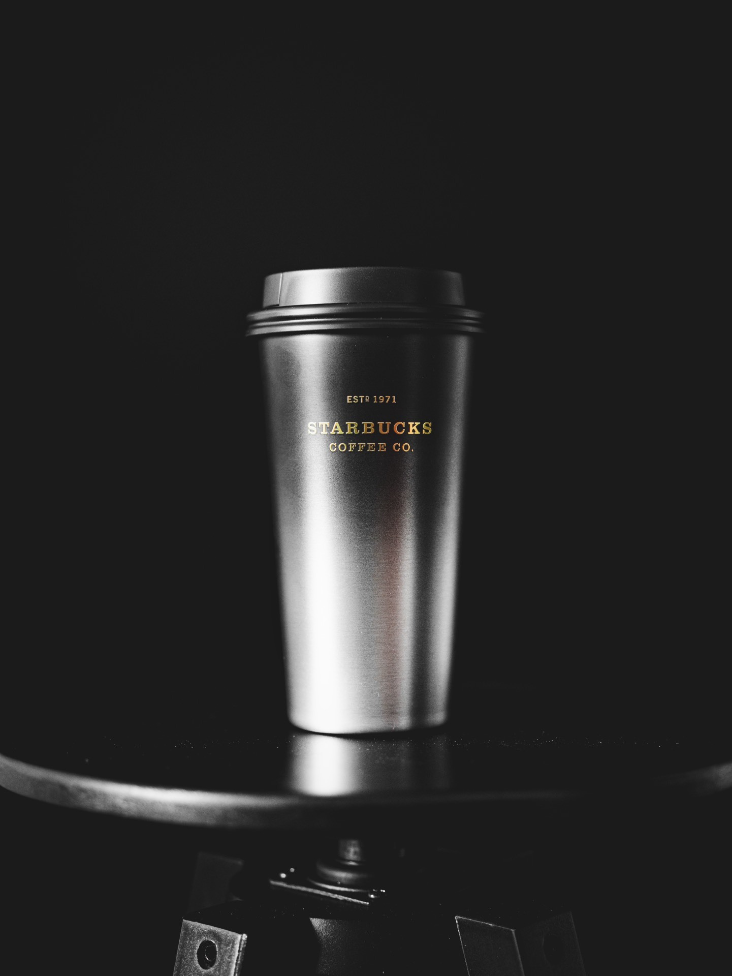 代購-Starbucks星巴克 黑漸變 流金款 推蓋 不鏽鋼 隨手保溫杯 海外限定款