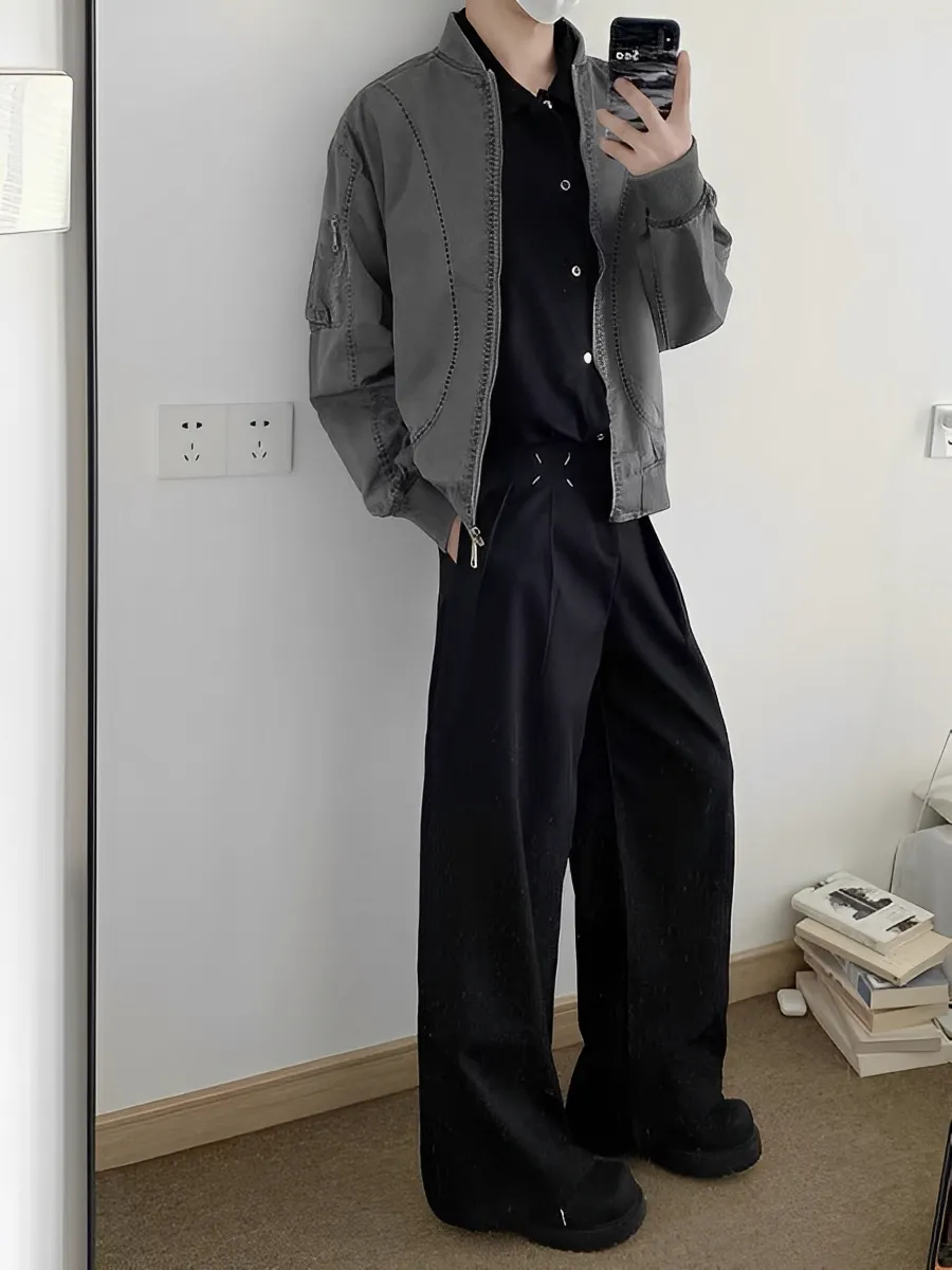 CLEANFIT 星光 刺繡 闊腿 西裝 長褲