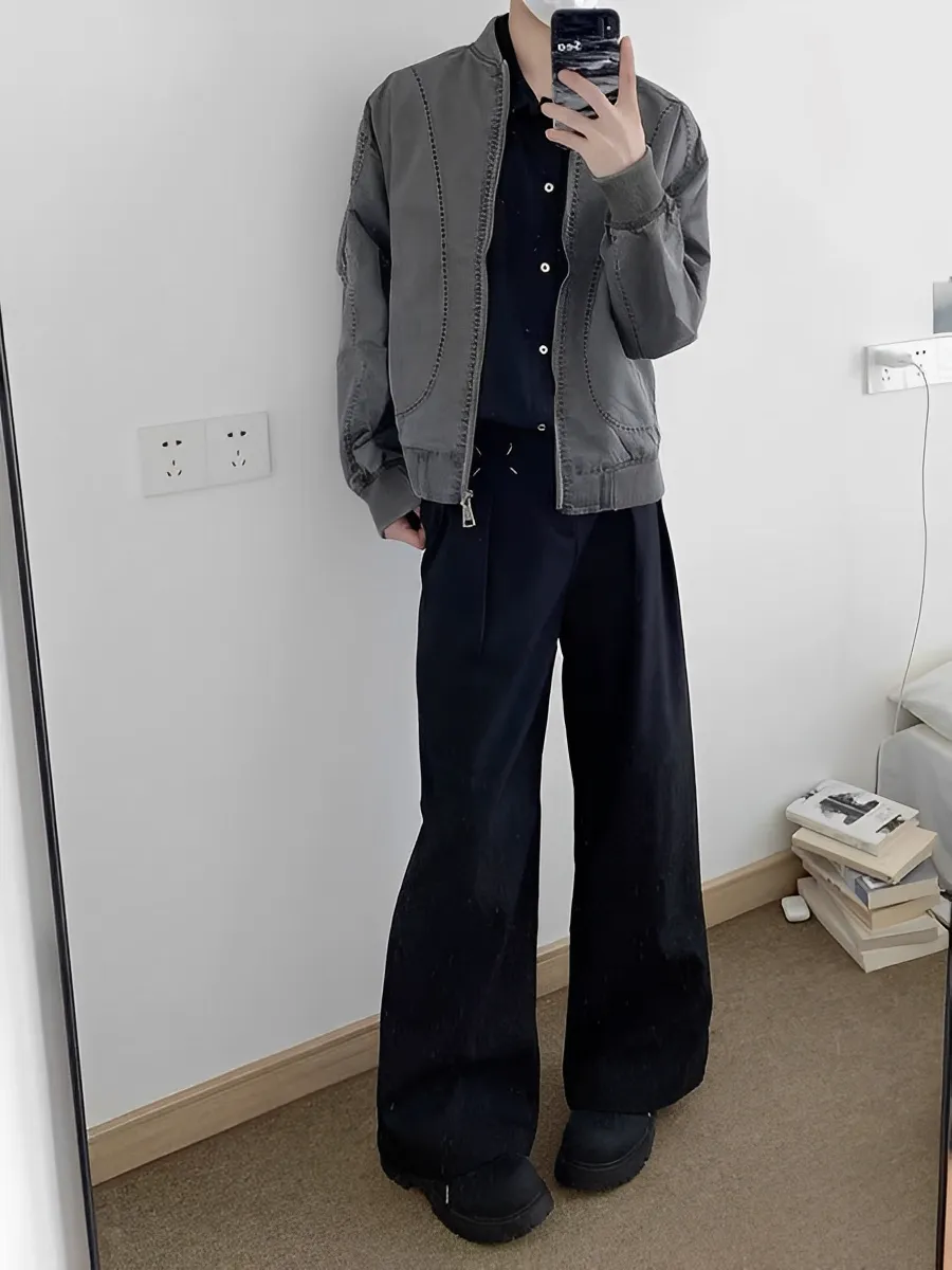 CLEANFIT 星光 刺繡 闊腿 西裝 長褲