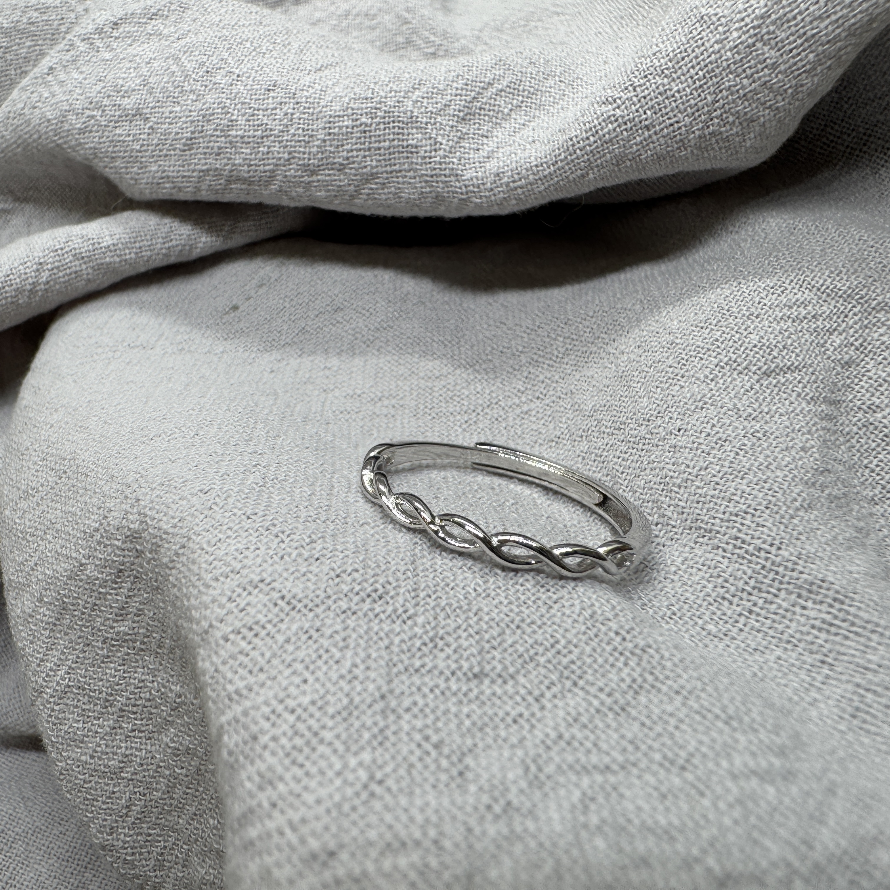 銀編織戒 – 純銀戒指