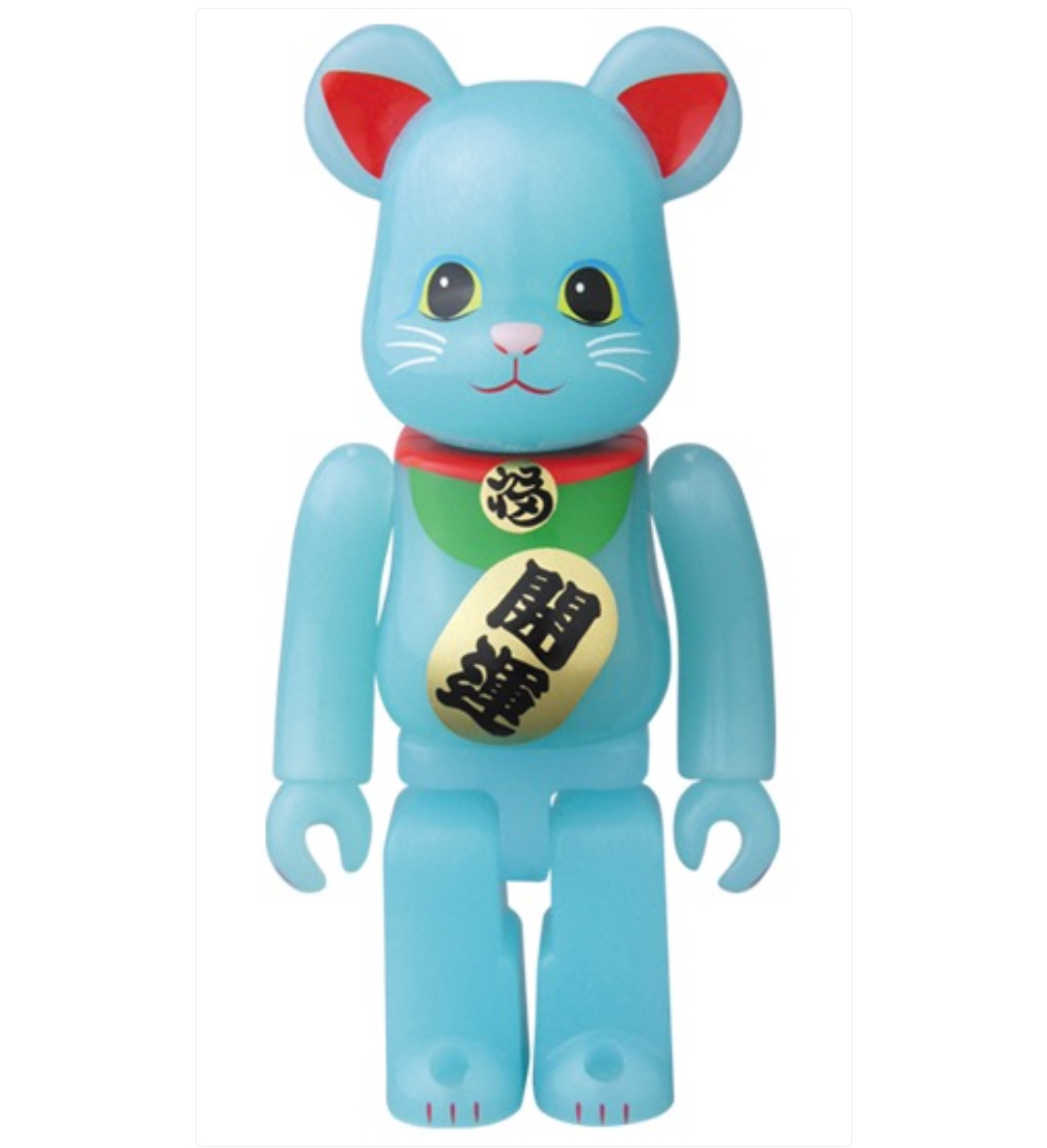 BEARBRICK 100% SERIES 33 ANIMAL GID Blue 招財貓
