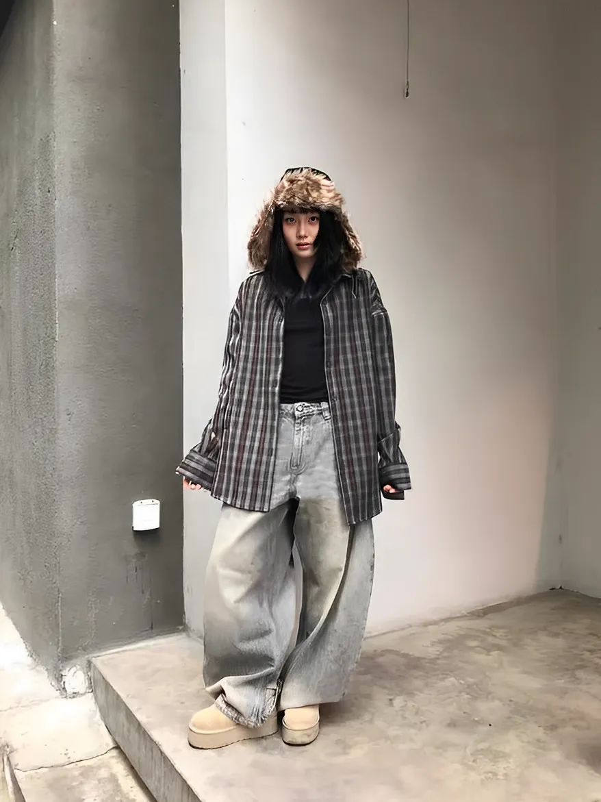 經典 重磅 水洗 彎刀 牛仔 長褲