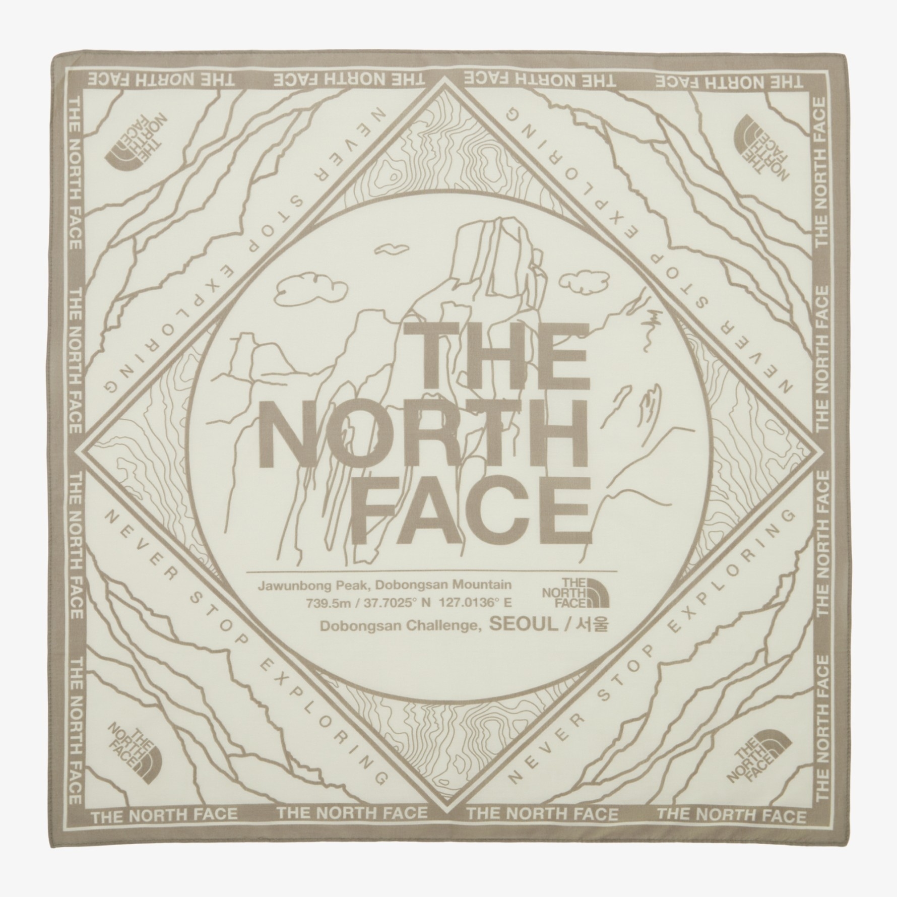 【代購】THE NORTH FACE 北臉 道峰山 BANDANA 頭巾 方巾 NA5BR65A