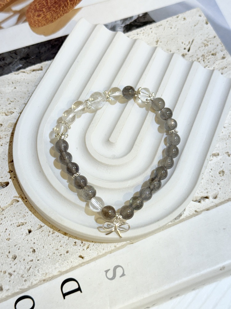 C083-灰月光x白水晶手鍊【預購】