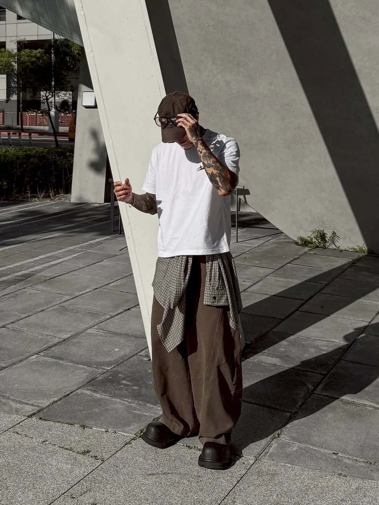 兩色 街頭 百搭 彎刀 落地 長褲