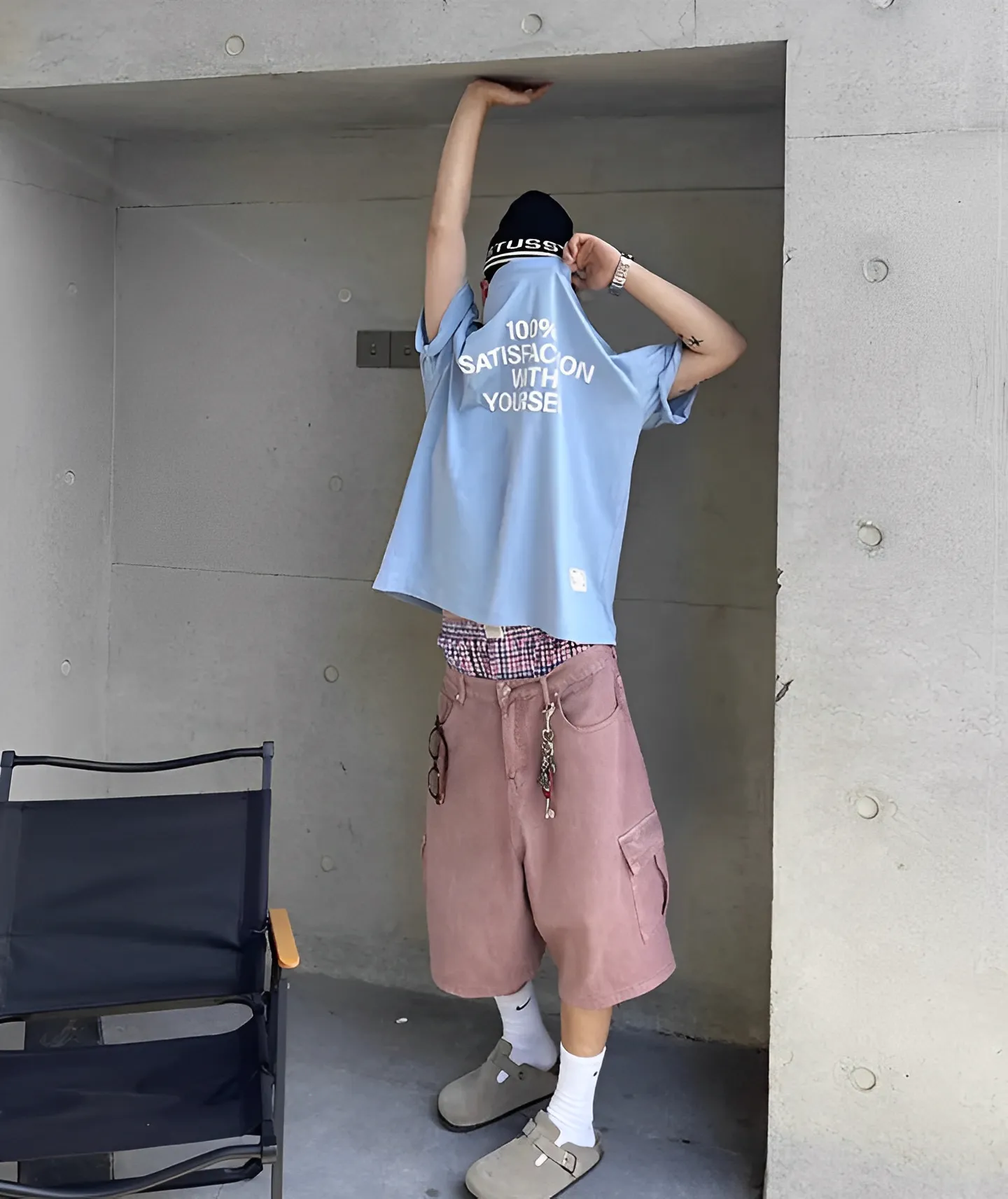 Cleanfit 美式 復古 水洗 七分 短褲