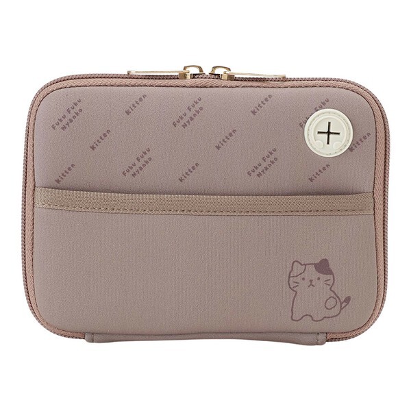 JP 貓貓手機充電多用途拉鏈包 啡 40988