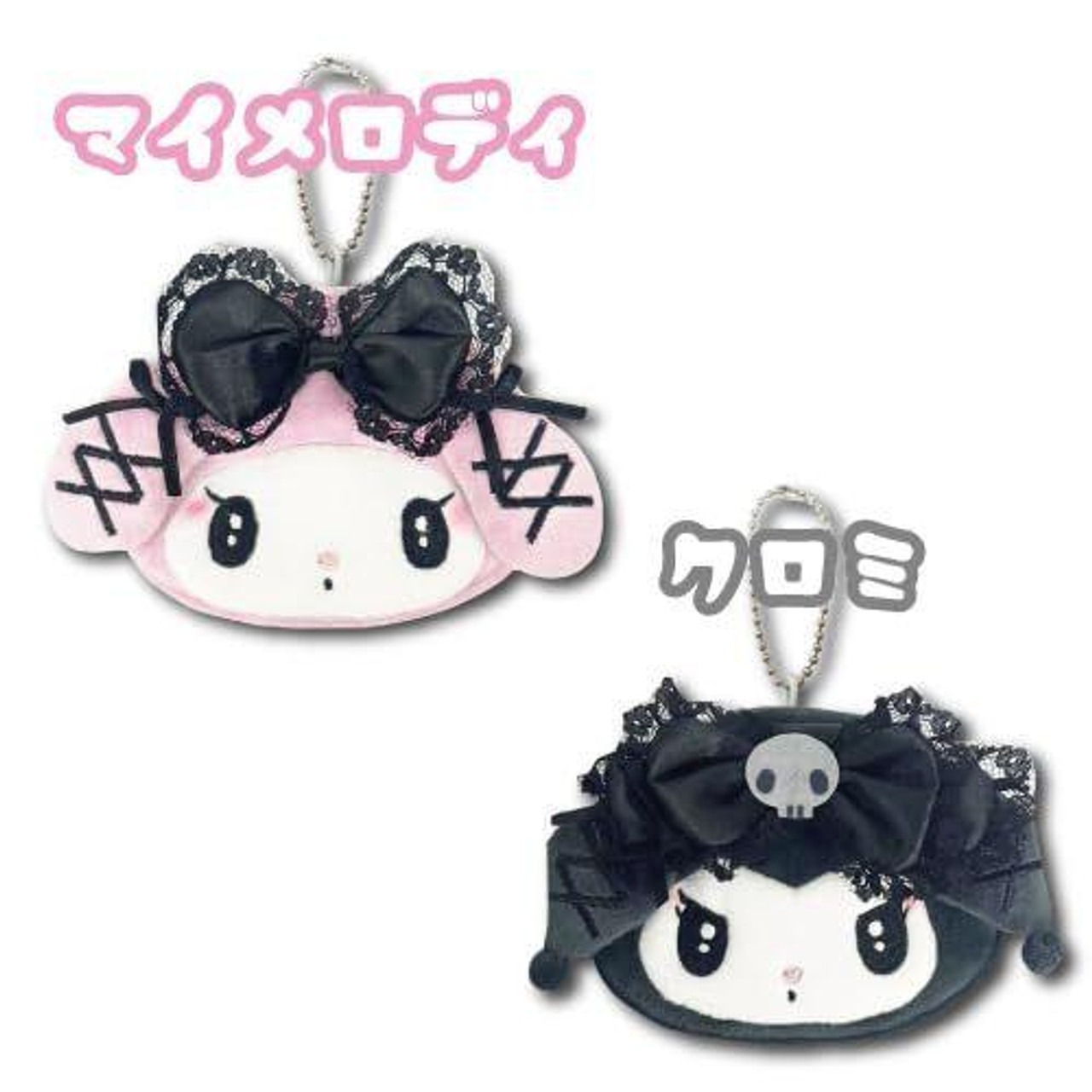 日本 Sanrio My Melody x Kuromi 地雷系列 - 頭形拉鏈袋