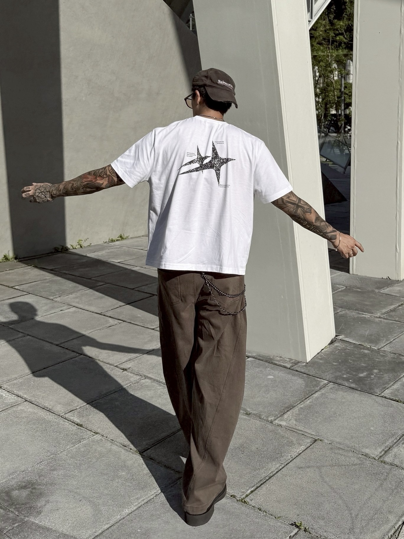 Boxy 韓式 街頭 十字 寬短 短袖