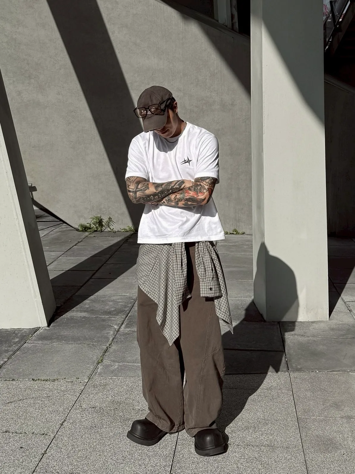 Boxy 韓式 街頭 十字 寬短 短袖