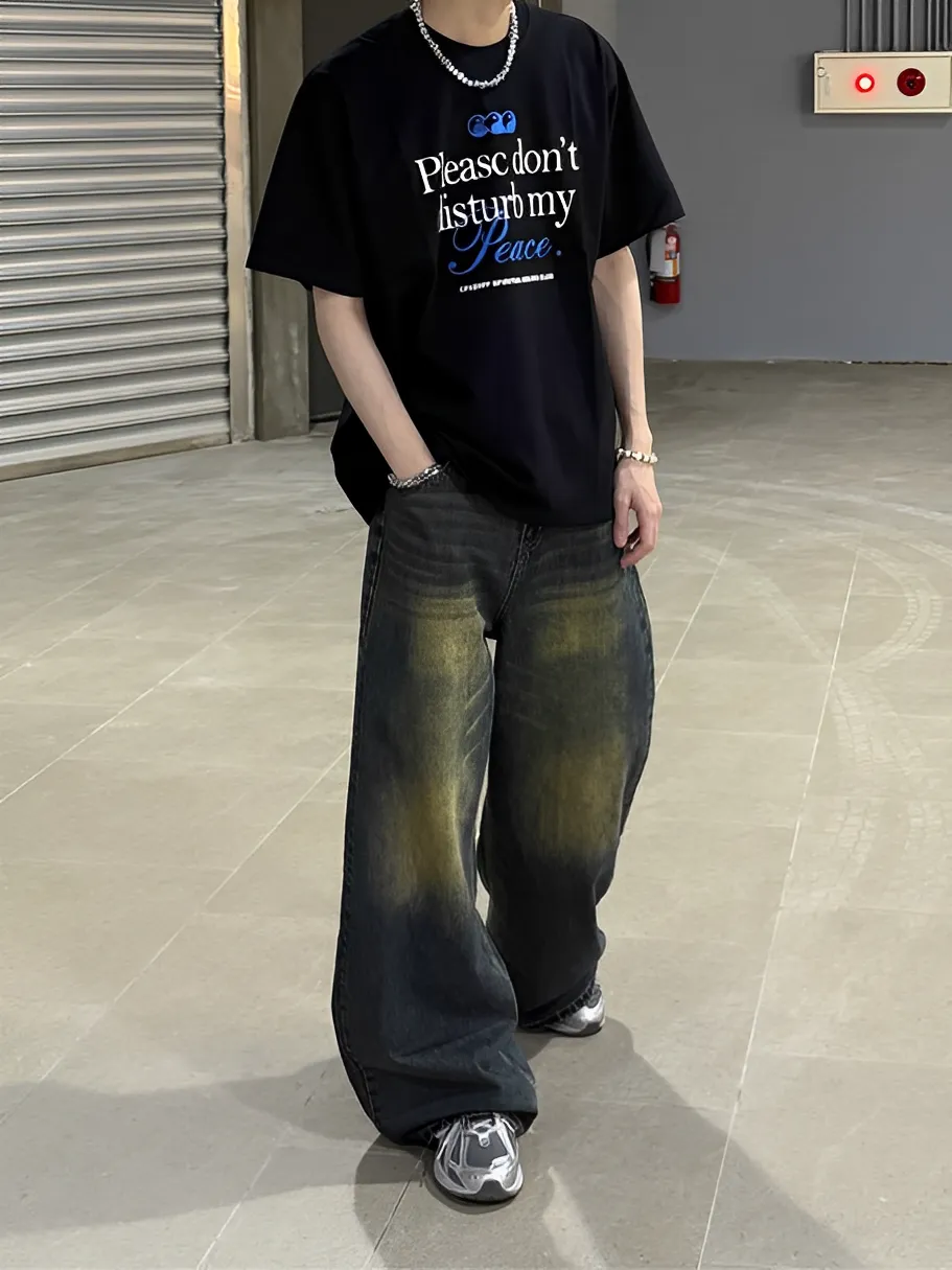 Please don’t 英文 重磅 純棉 短版 短袖