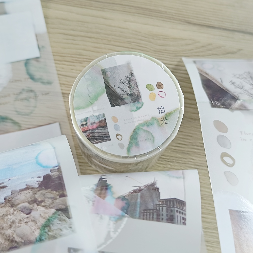 無色綻放 x 紙上旅行．拾光 5cm霧面PET膠帶 <整捲/分裝>