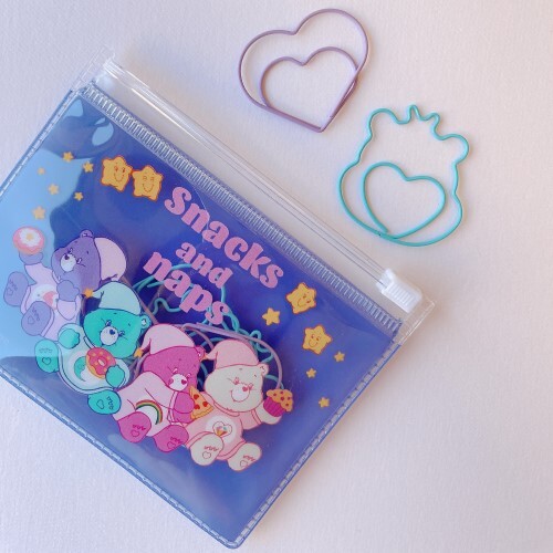 JP Carebear 造型萬字夾 藍色 8件 0366