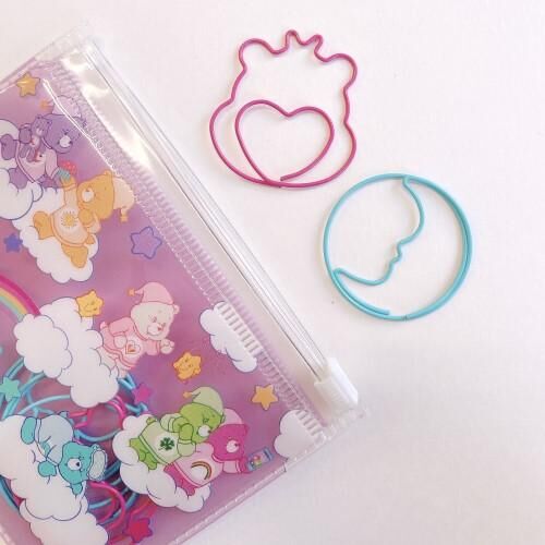 JP Carebear 造型萬字夾 紫色 8件 0359