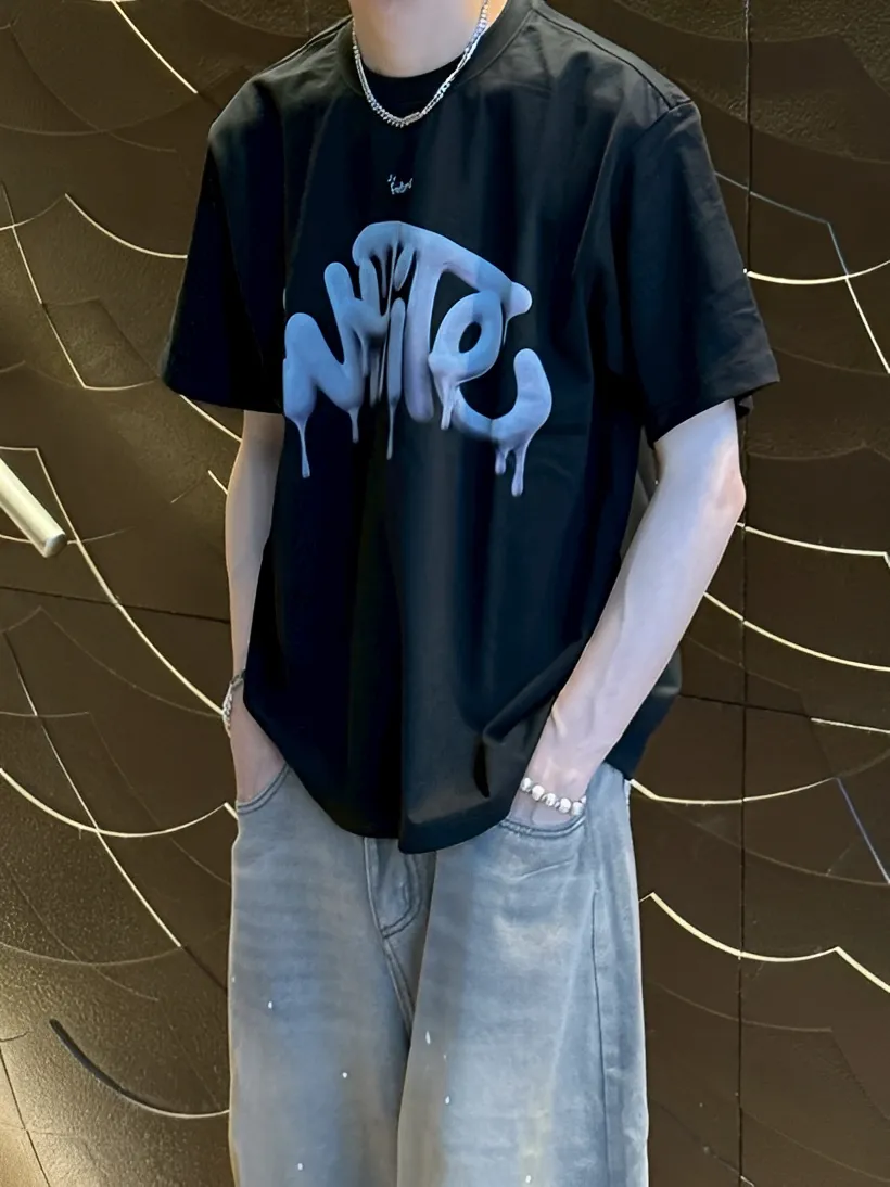 立體 BLACK WHITE 設計 寬鬆 短袖