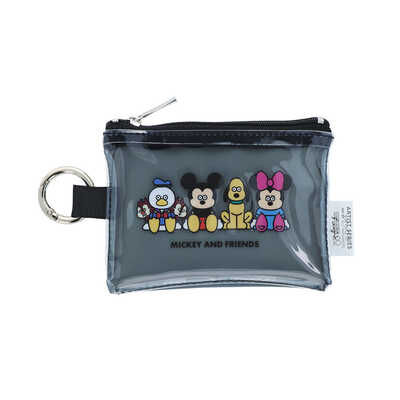 JP Waii x Disney mix 惡搞豆豉眼快扣拉鏈散子包 黑 7298