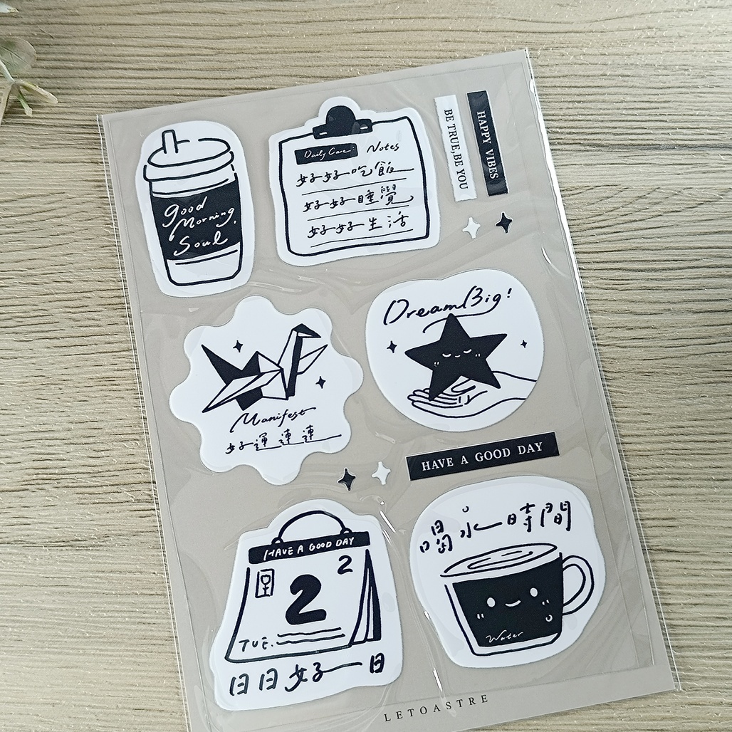 勒托寫字． UV水晶圖文轉印貼紙 共三款