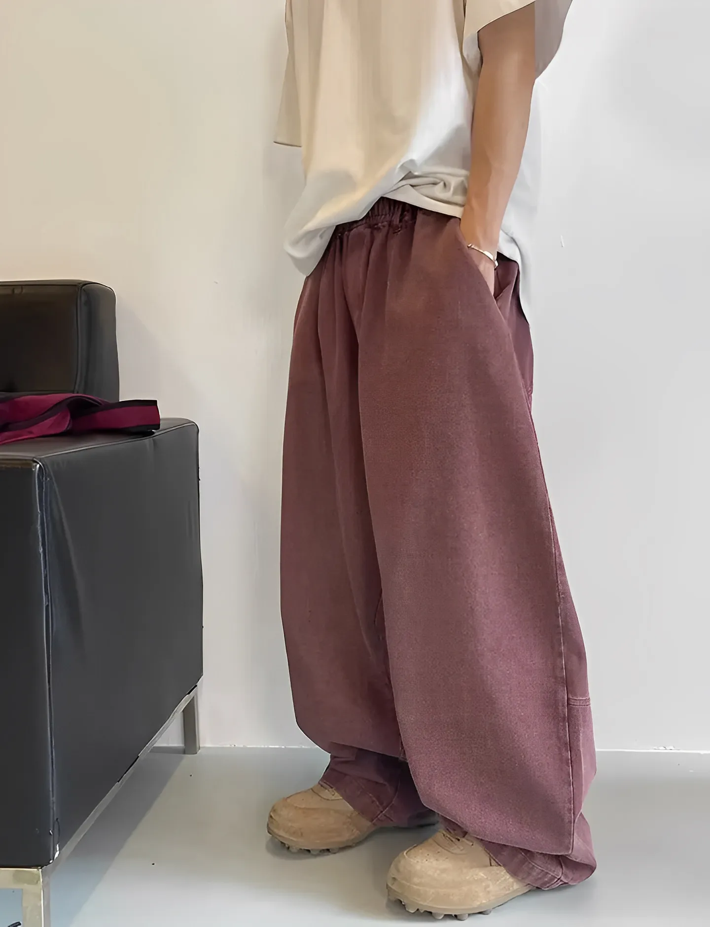 CITYBOY 日系 復古 寬褲 長褲