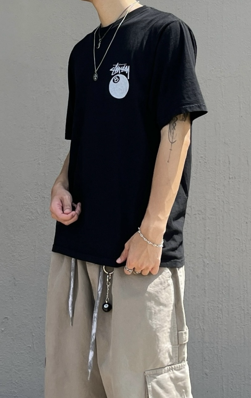 Stussy 8 Ball Pig Dyed Tee 8號球 水洗短Tee ( 2colors)