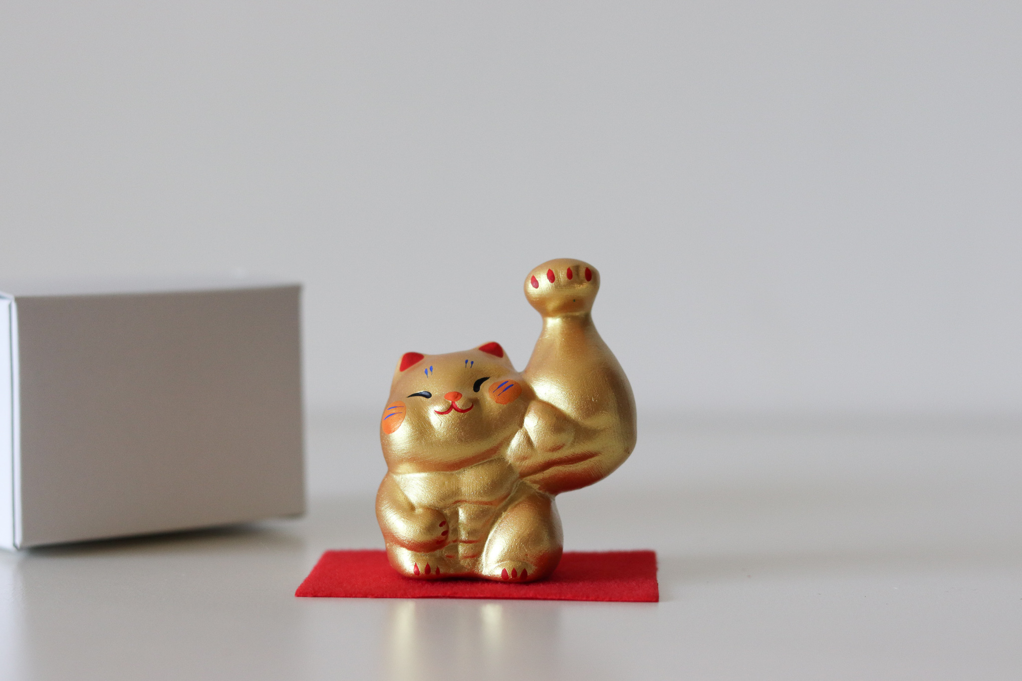 日本 龍虎堂 剛腕 招財貓(小/左手)