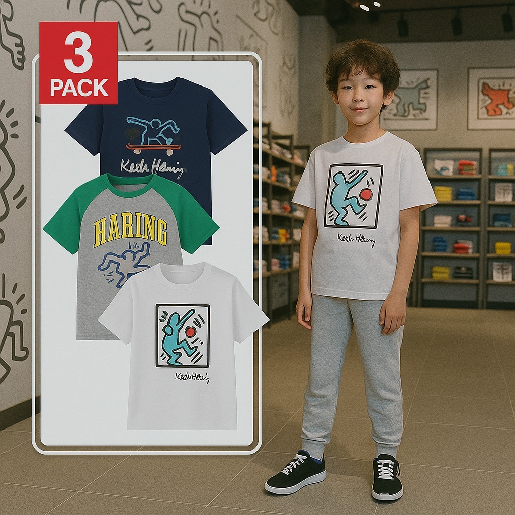 【預購】Keith Haring G082002 男童短袖3件裝