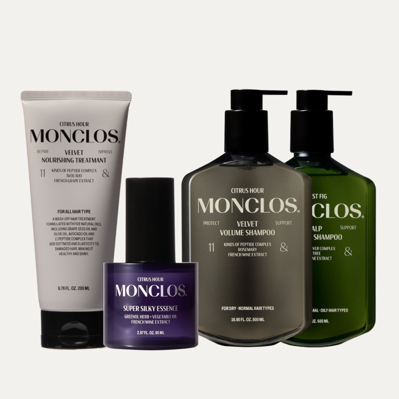 MONCLOS Hair Care 4-Pieces Set