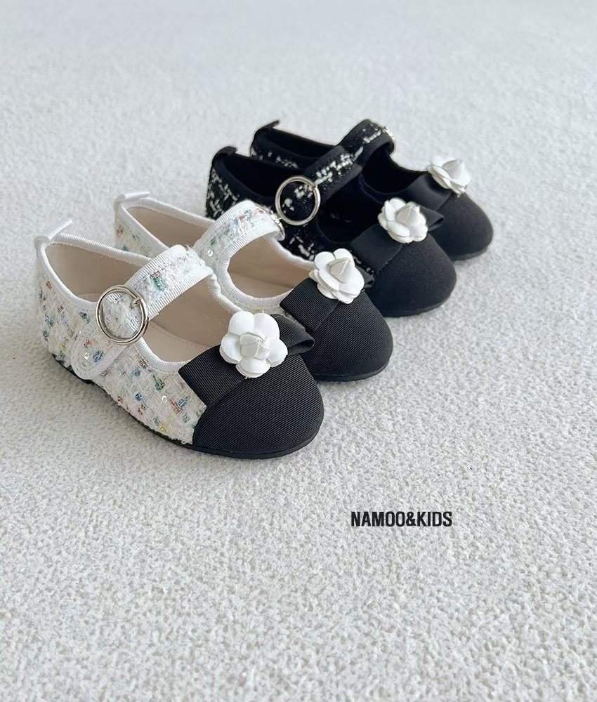 Namoo Black Rice Tweed Mary Jane Shoes
