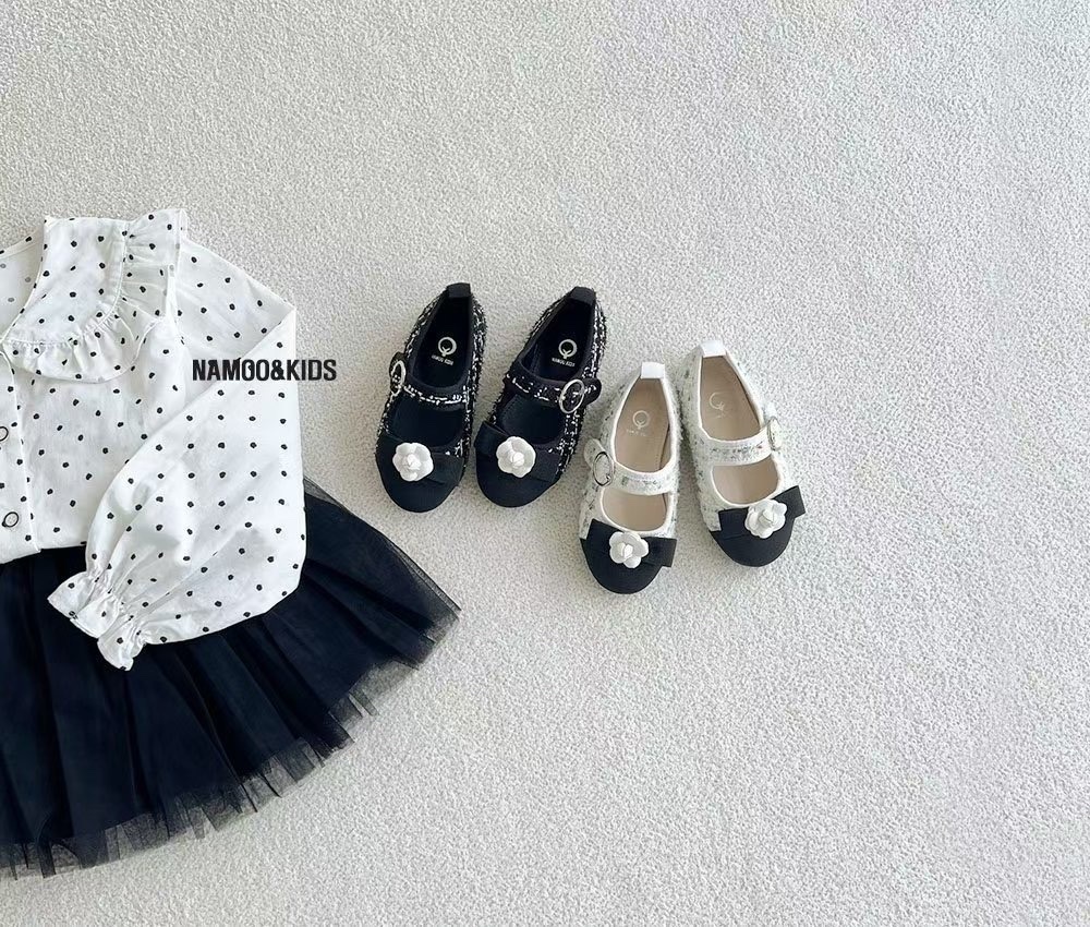 Namoo Black Rice Tweed Mary Jane Shoes