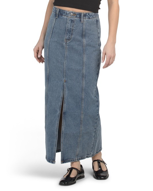 【預購】VELVET HEART G082060 高腰牛仔長裙