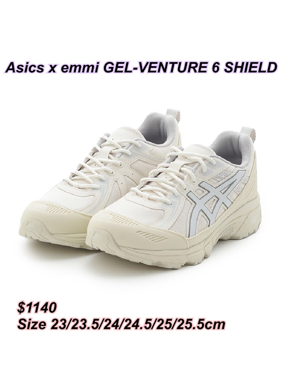 Asics x emmi GEL-VENTURE 6 SHIELD 波鞋