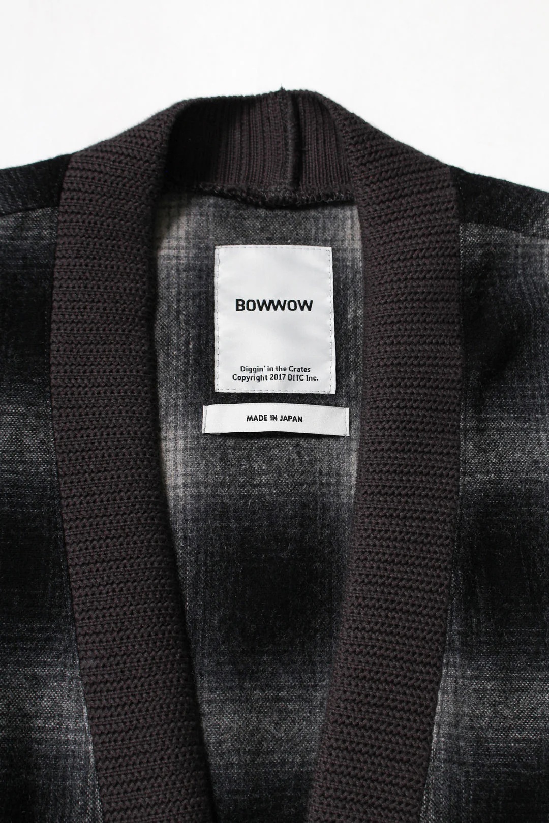 BOWWOW WOOL CHECK CARDIGAN - PRE ORDER ITEM (預訂中)