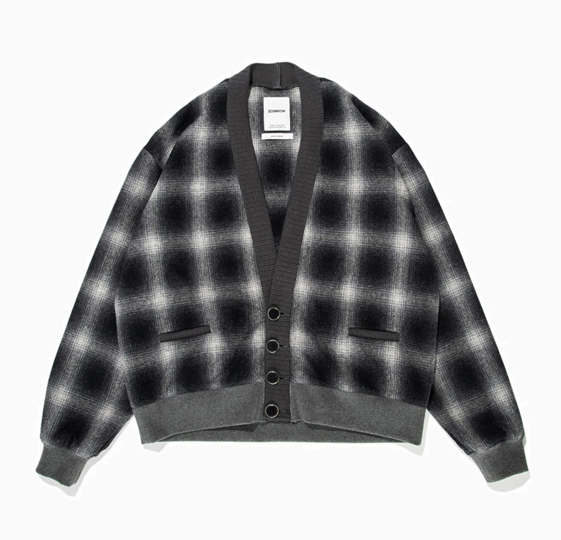 BOWWOW WOOL CHECK CARDIGAN - PRE ORDER ITEM (預訂中)