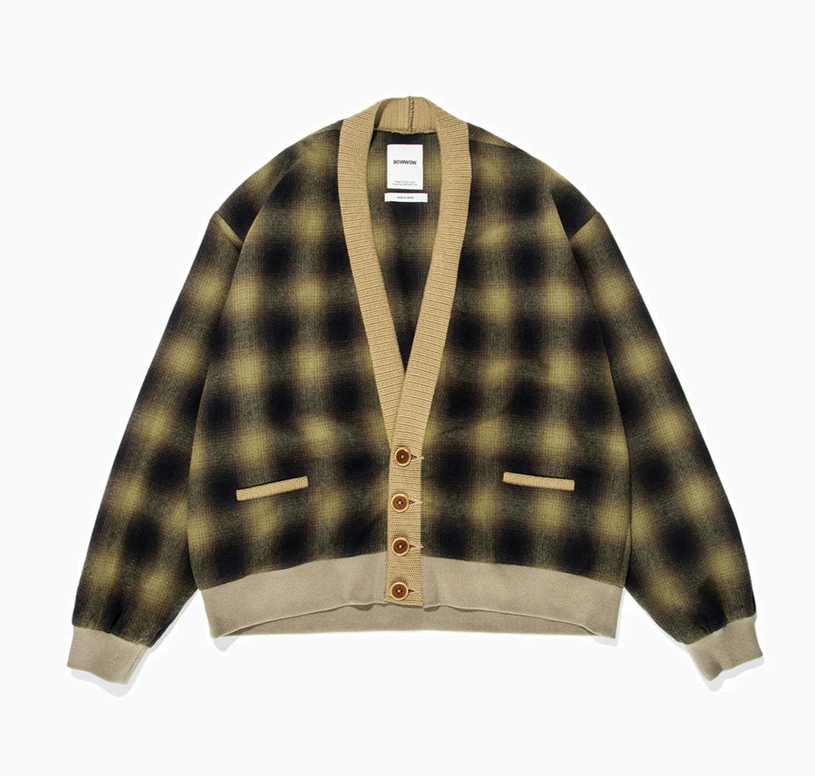 BOWWOW WOOL CHECK CARDIGAN - PRE ORDER ITEM (預訂中)