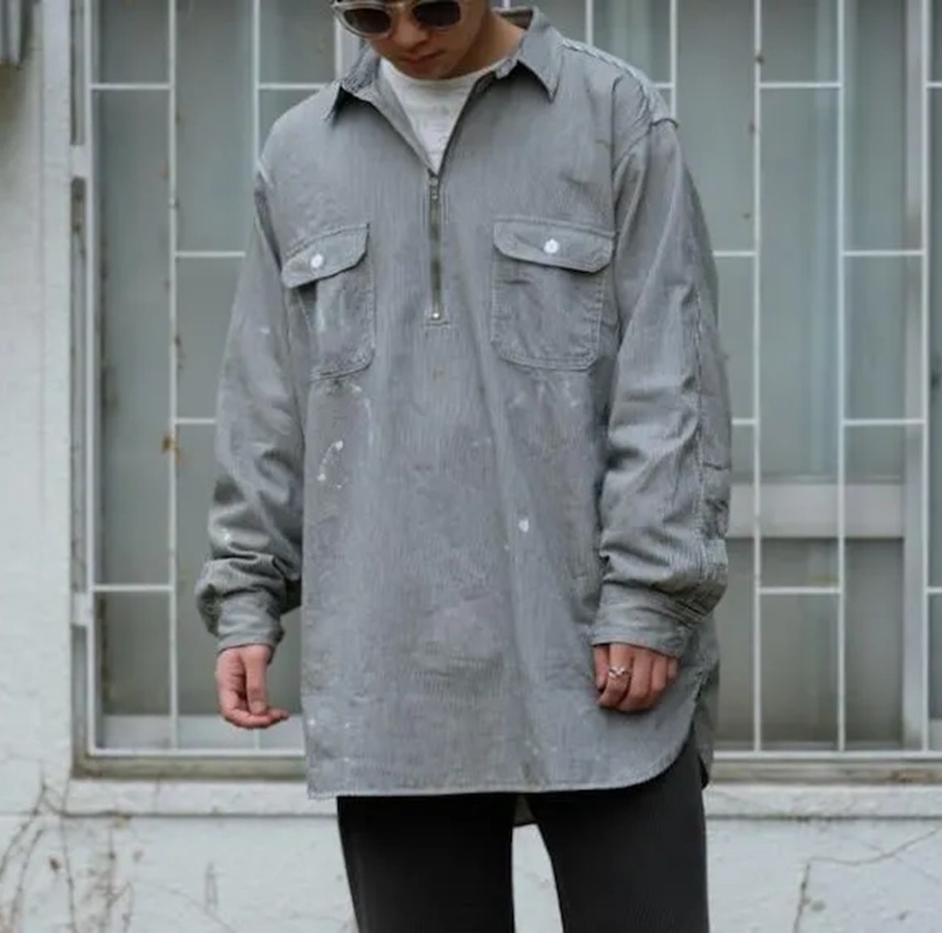 10/16 RE-STOCK: BOWWOW WORK HICKORY STRIPE PO SHIRTS - PRE ORDER ITEM (預訂中)