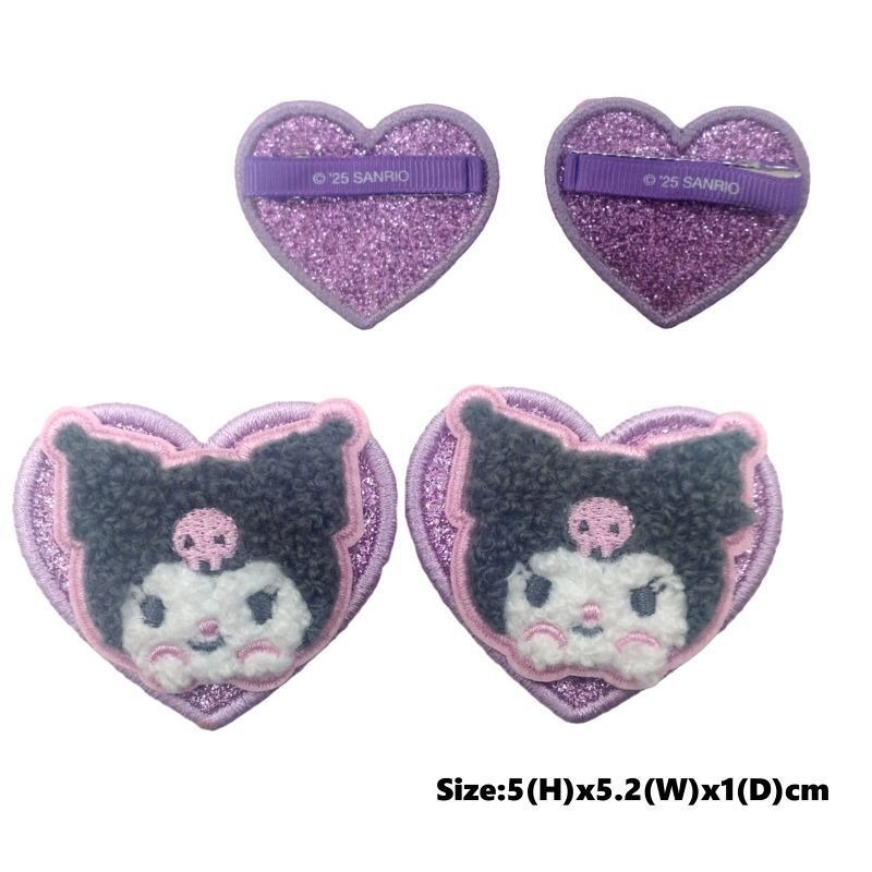 Sanrio 閃閃布頭飾對裝髮夾