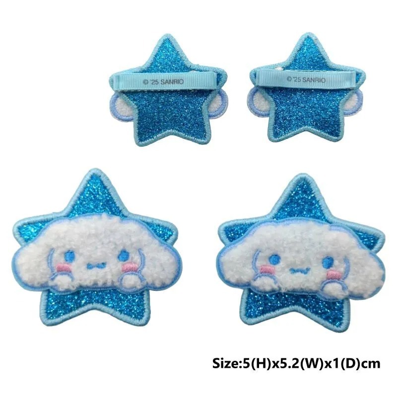 Sanrio 閃閃布頭飾對裝髮夾