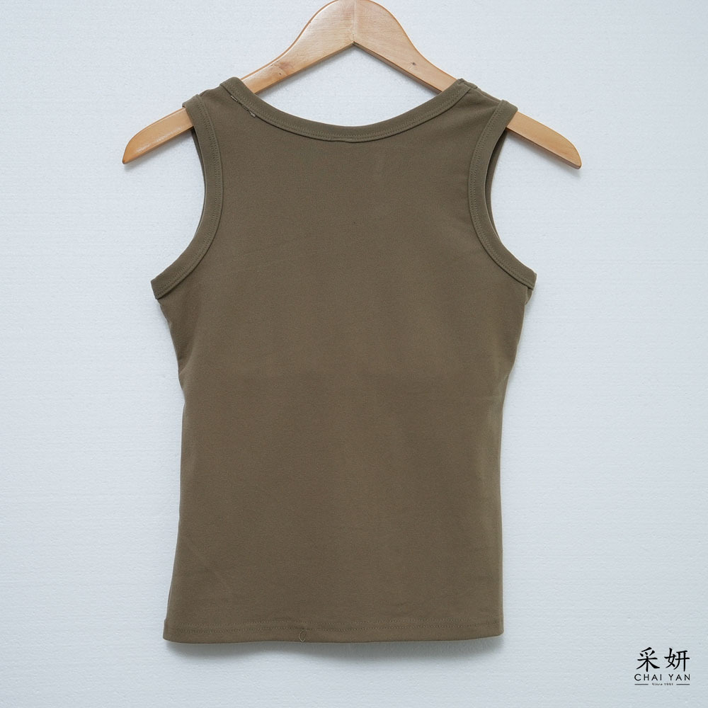 刷絨字母印花小可愛胸墊背心