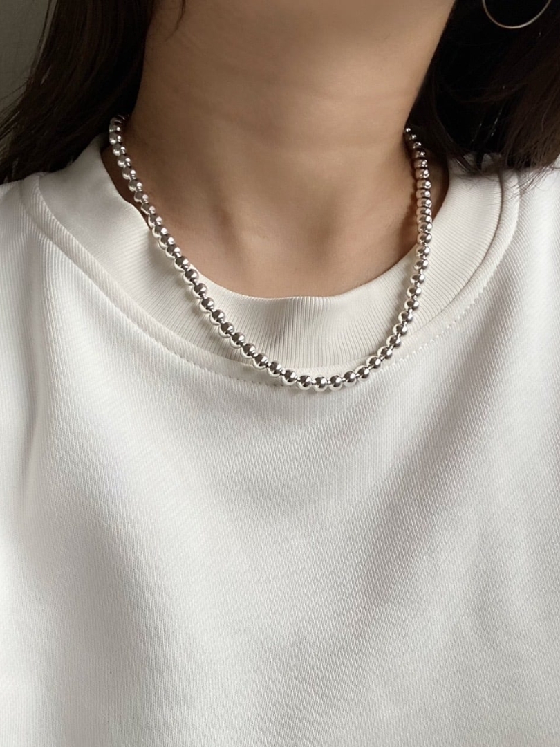 S925 ball chain necklace