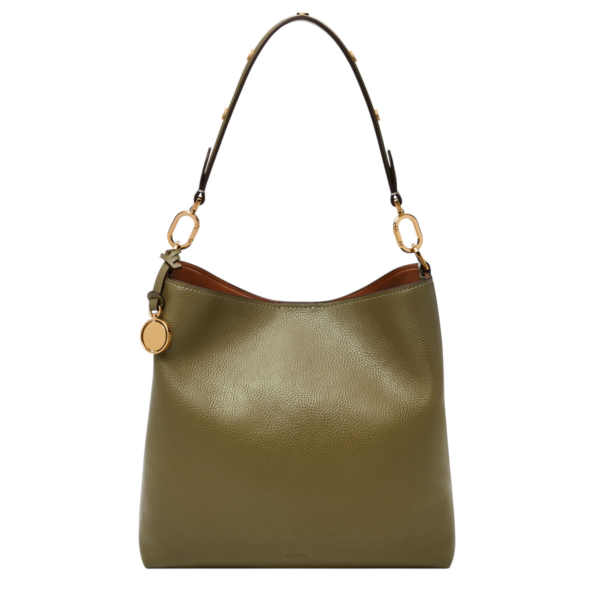 Jessie 真皮肩背水桶包-綠色 ZB11003316