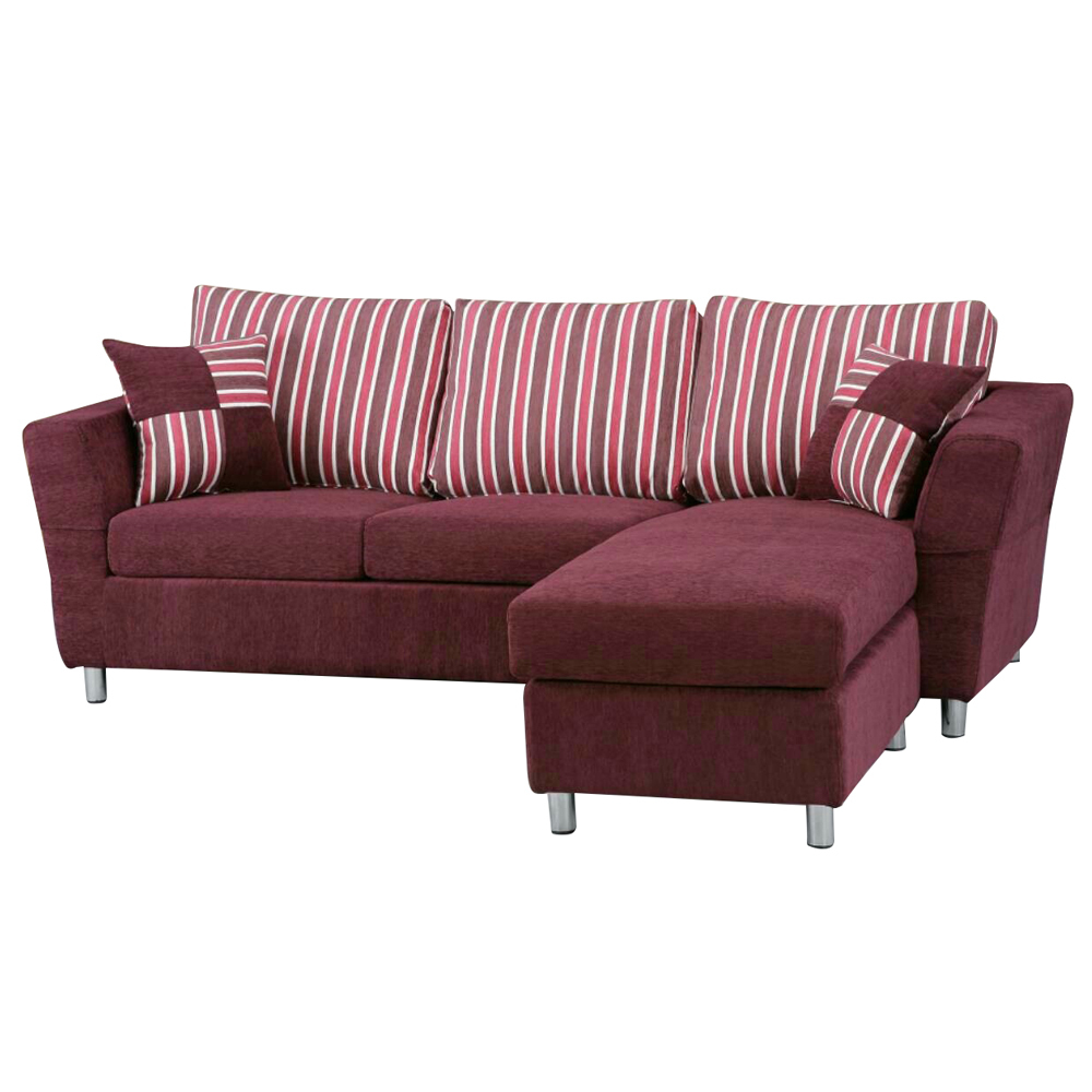 安娜L型布沙發-左右型(送抱枕)