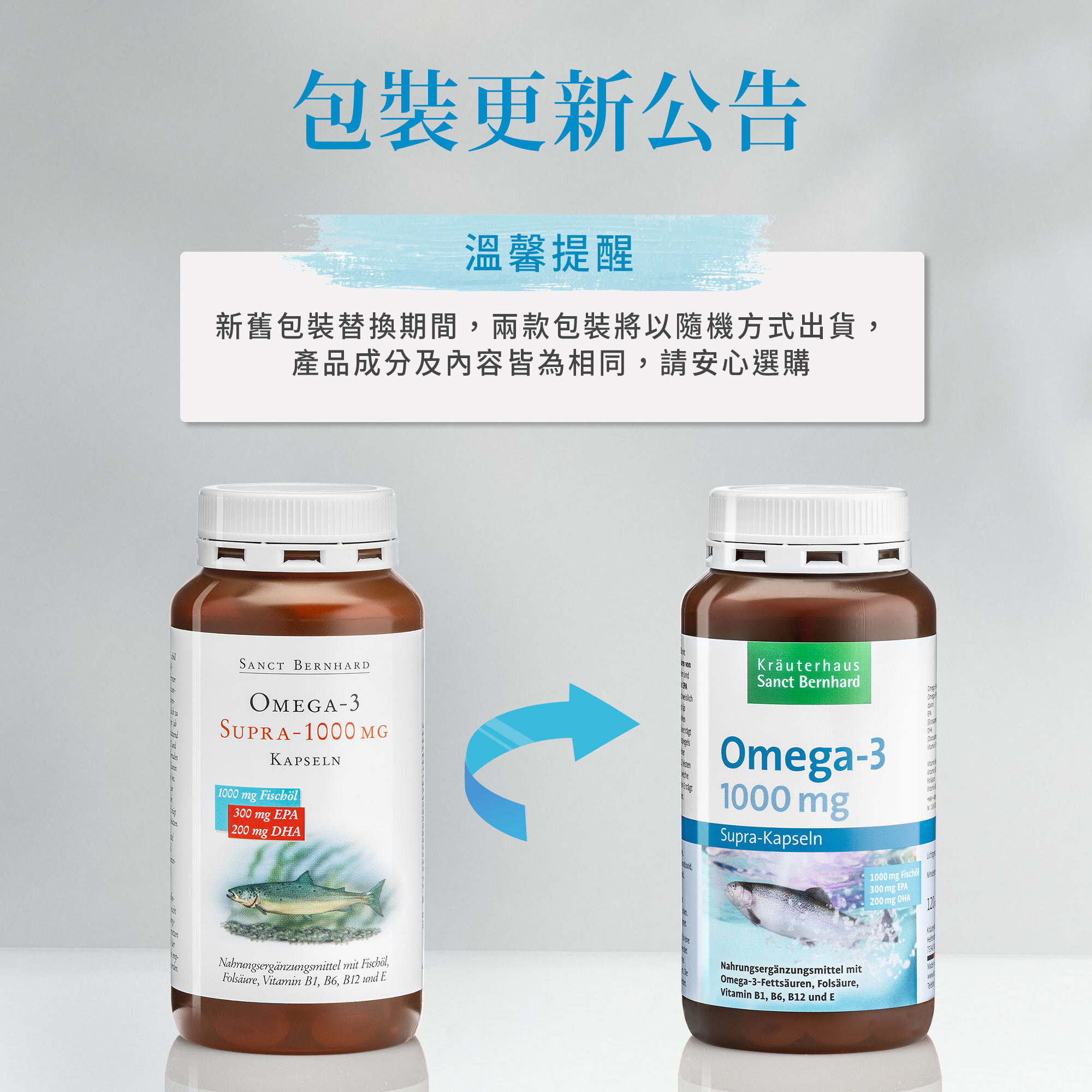 Omega-3魚油膠囊1000mg (120顆/罐)