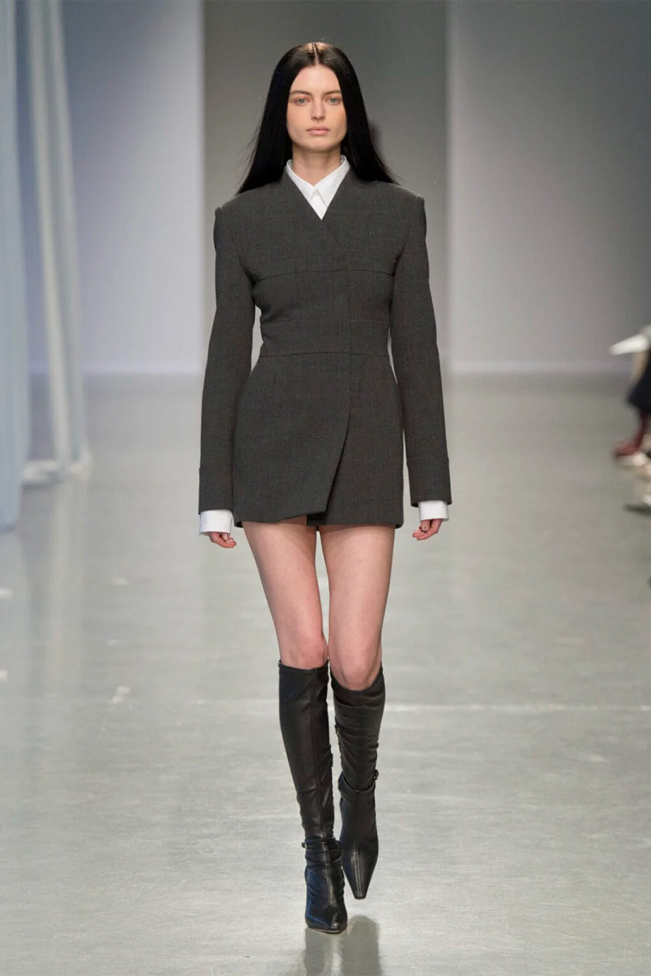 KIMHEKIM｜JOKORI 無領拼接線收腰西裝外套