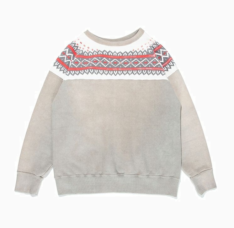 ON SALE: BOWWOW SNOW FLAKE SWEATER L/S - GREY/WHITE SIZE XL PRE ORDER ITEM (預訂中)