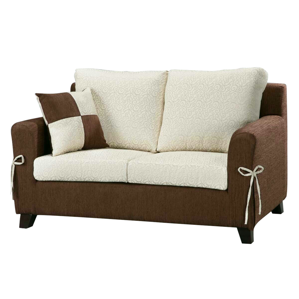 伊萊雙人座布沙發(送抱枕)