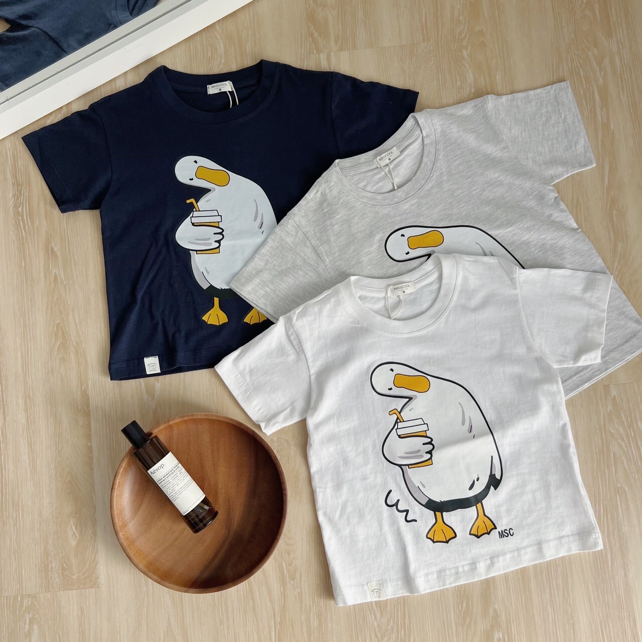 MS-KID17 歪頭鴨兒童短袖