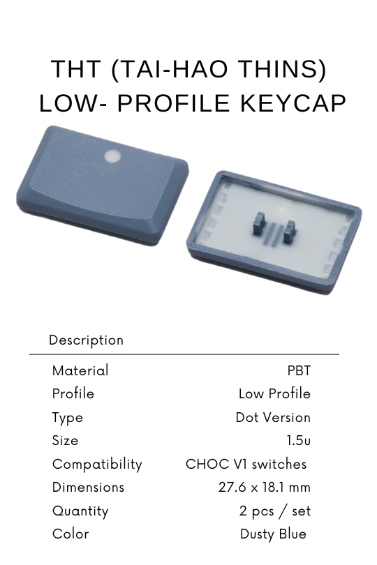 tht-taihao-low-profile-keycaps-pbt-for-Dusty-Blue-MX-Switches-Chocv1-1.5U