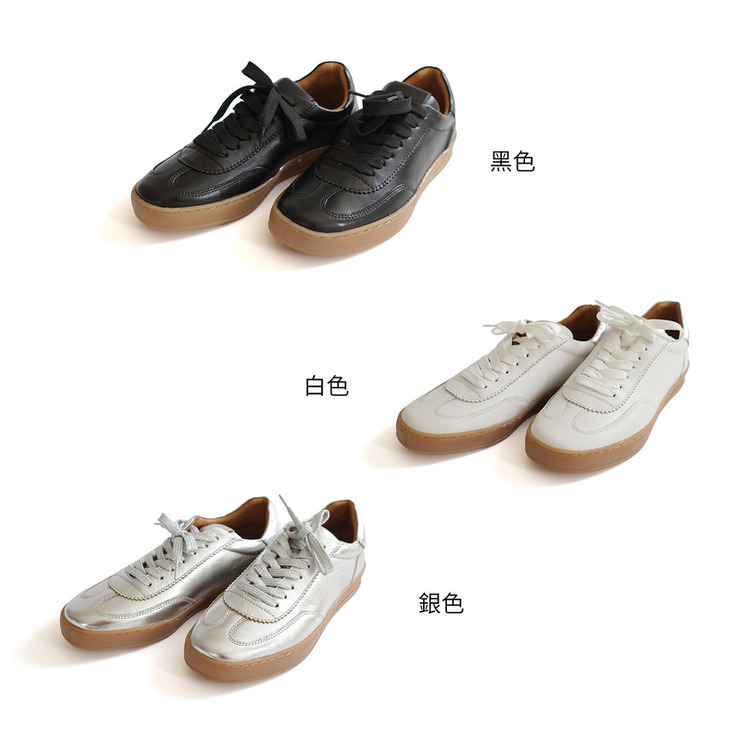 撞色風格 真皮綁帶德訓鞋【PO-CR51】