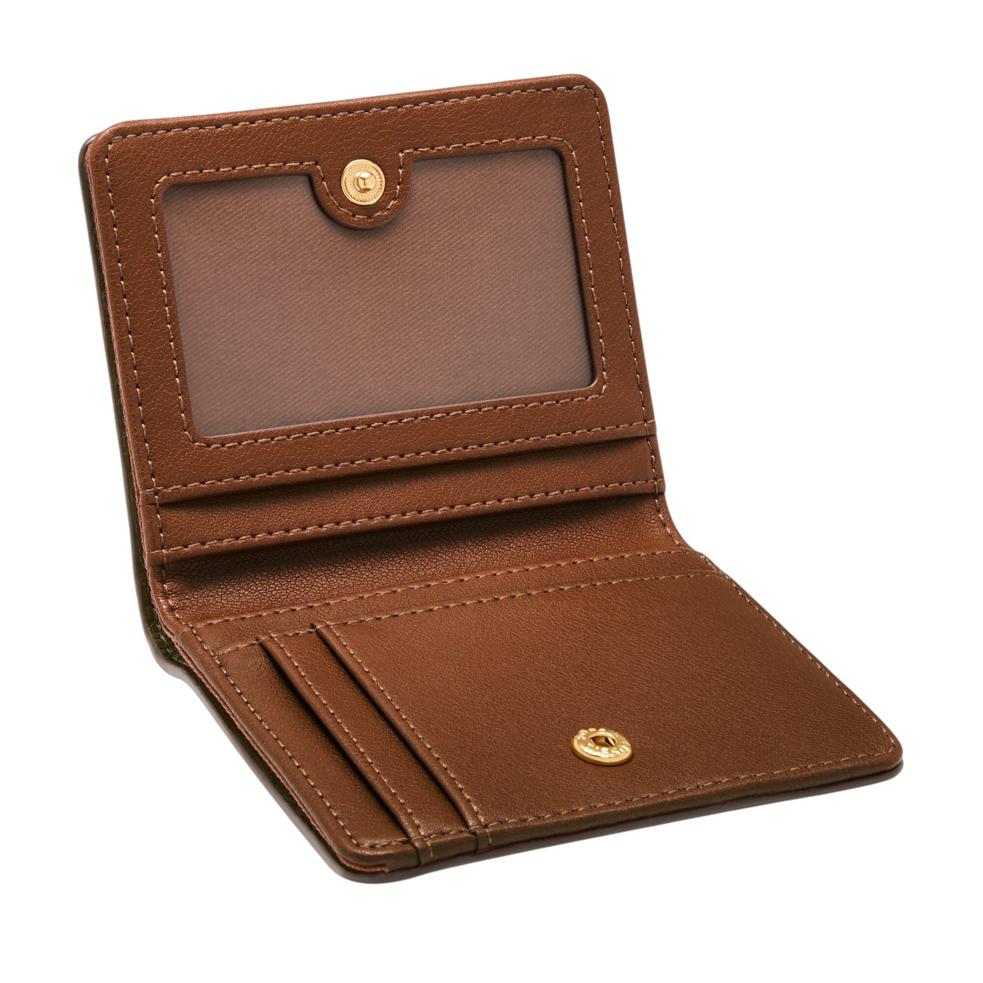 Logan 真皮RFID防盜短夾-綠色 SL7829316